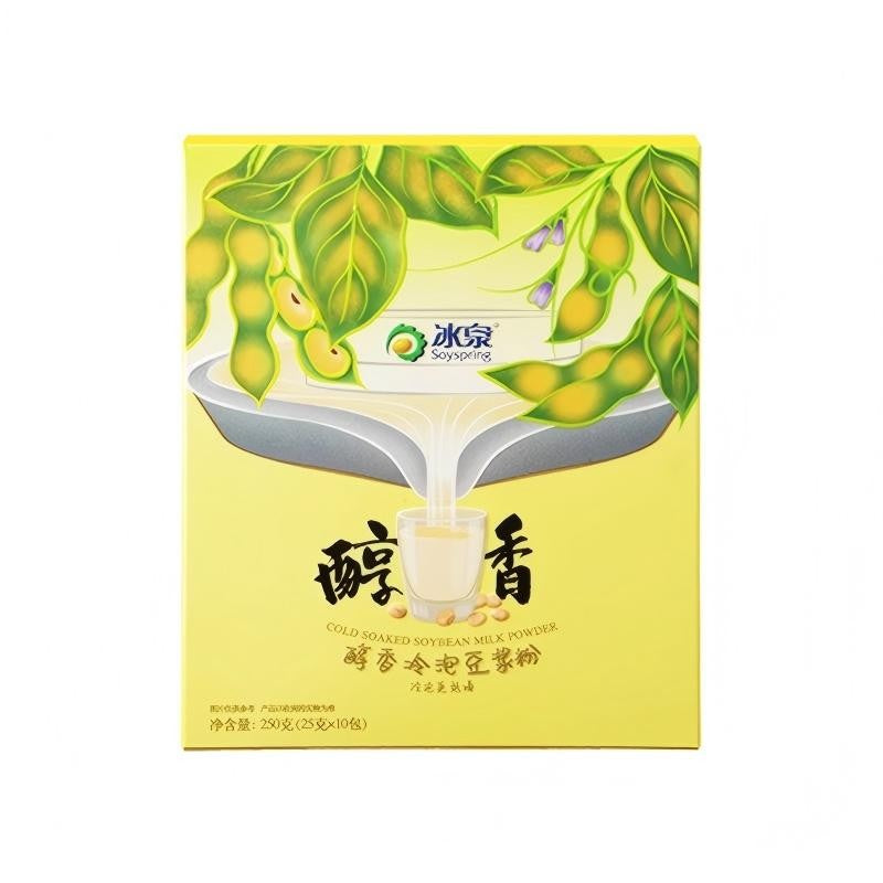 Soyspring Poudre de lait de soja infusé à froid, saveur riche et aromatique, 250 g