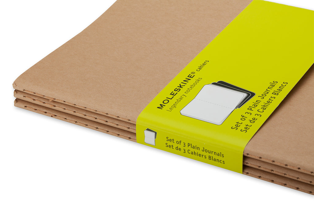 MOLESKINE lot de 3 cahiers grand format pages blanches