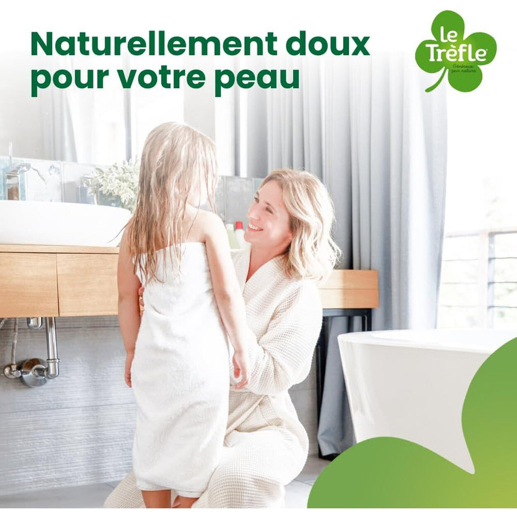 LE TRÈFLE Papier Toilette Mélange de Fibres de Bambou, 12 Rouleaux (Équivalent à 24 Rouleaux Standard) (3 Paquets de 4)