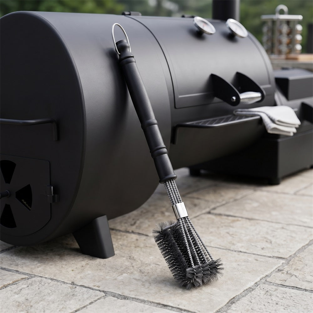 Huacan Pinceau à huile pour barbecue, brosse de nettoyage, outil de gril, support vertical