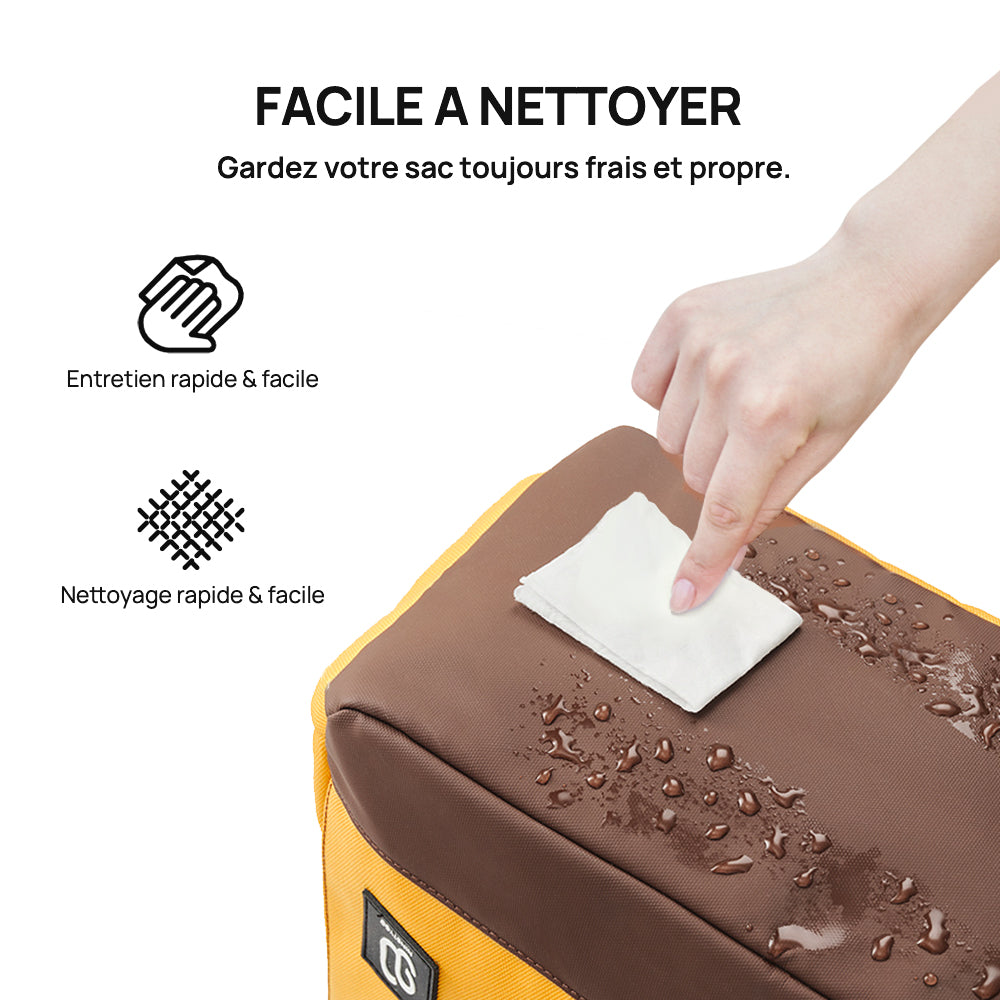 NINETYGO Sac à dos style universitaire, sac à dos pour ordinateur portable étudiant, sac à dos de travail, sac à dos pour livres, jaune, résistance à l'eau 4 niveaux, tissu 900D renforcé et épais, convient pour ordinateurs portables jusqu'à 15,6 pouc