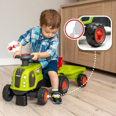 Falk Tracteur porteur Claas avec volant, dès 1 an - Les petits jardiniers - 95 x 31 x 36 cm - 1