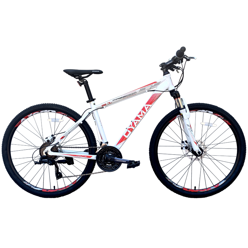 OYAMA Freedom 2.1 Vélo de montagne avec cadre 48 cm - Blanc/Rouge