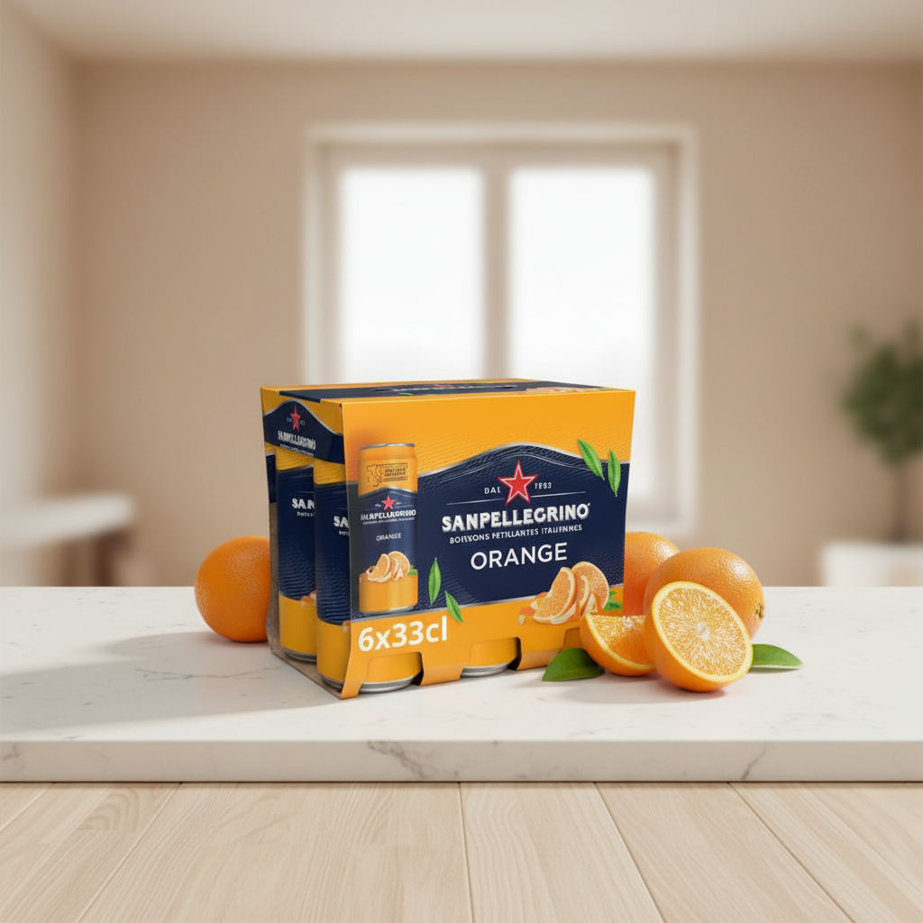 SAN PELLEGRINO Boisson pétillante à l'orange - 6 x 330 ml