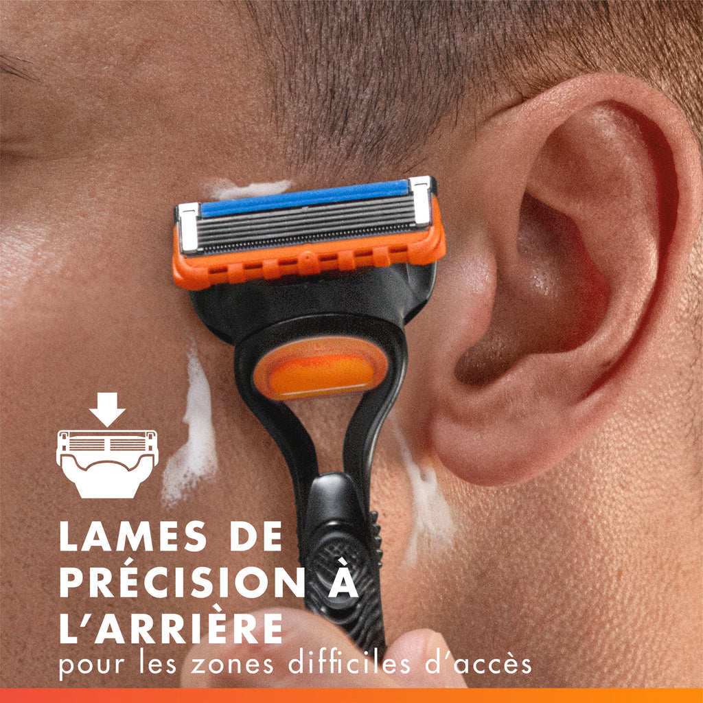 Gillette Lames de Rasoir Homme Fusion 5, Pack de 6 | Recharges Longue Durée en Acier Inoxydable, Bande Lubrifiante, Micro-Lamelles, 1 Rechange Jusqu’à 20 Rasages