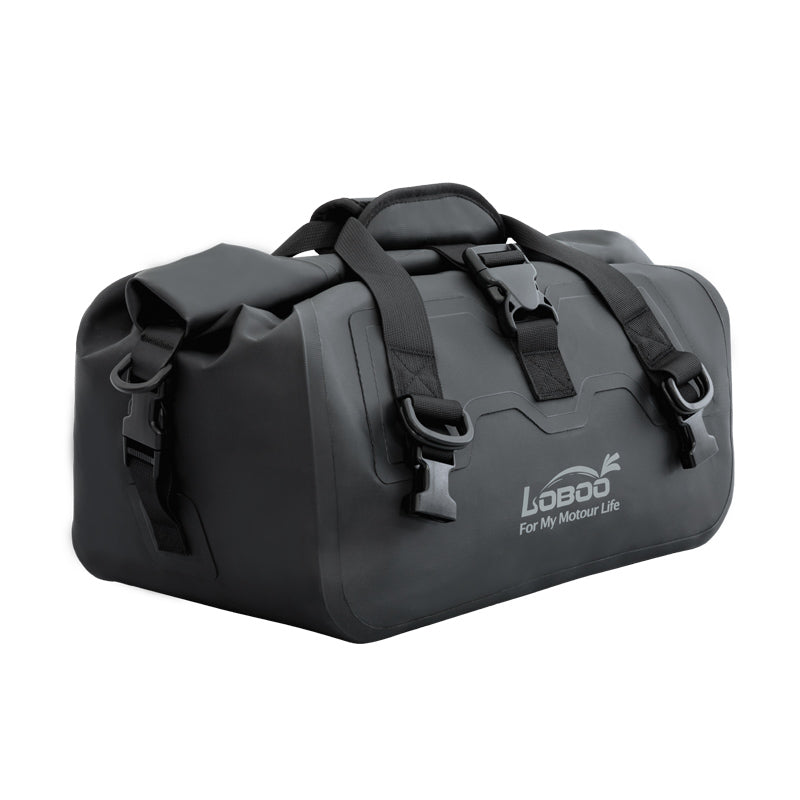 LOBOO Sacoche arrière de moto magnétique à fermeture enroulable - 20 L Sac polochon étanche IPX6 avec valve d'air