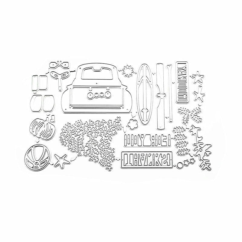 WhereHike Découpes en métal décoration de voiture, matrices de découpe en déstockage pour création de cartes, matrices de gaufrage pour scrapbooking