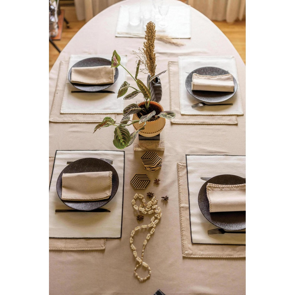 WINKLER Nappe recyclée Delia naturel - 170 x 300 cm