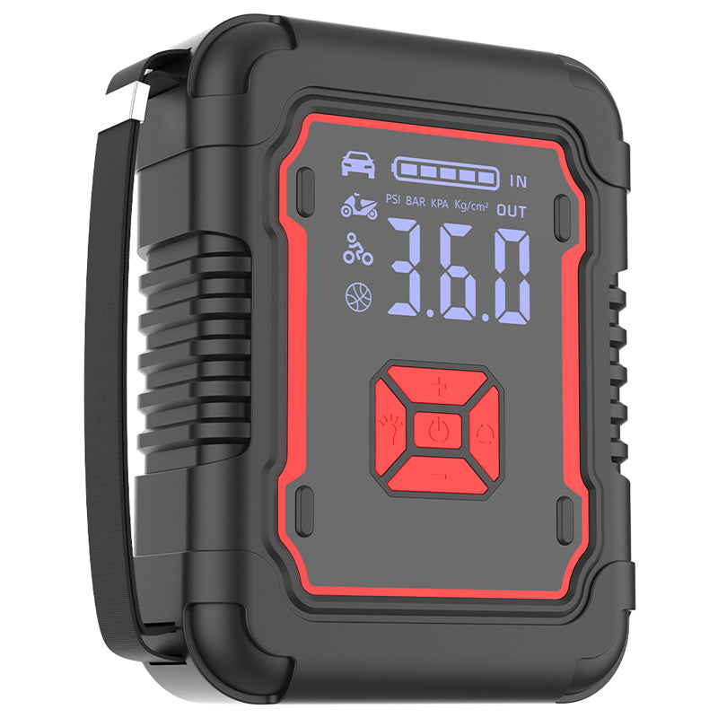Porbi X9 Démarreur avec Compresseur d'Air 3000A Démarreur Portable de Voiture, Booster de Batterie 20000mAh & Gonfleur de Pneus 150PSI