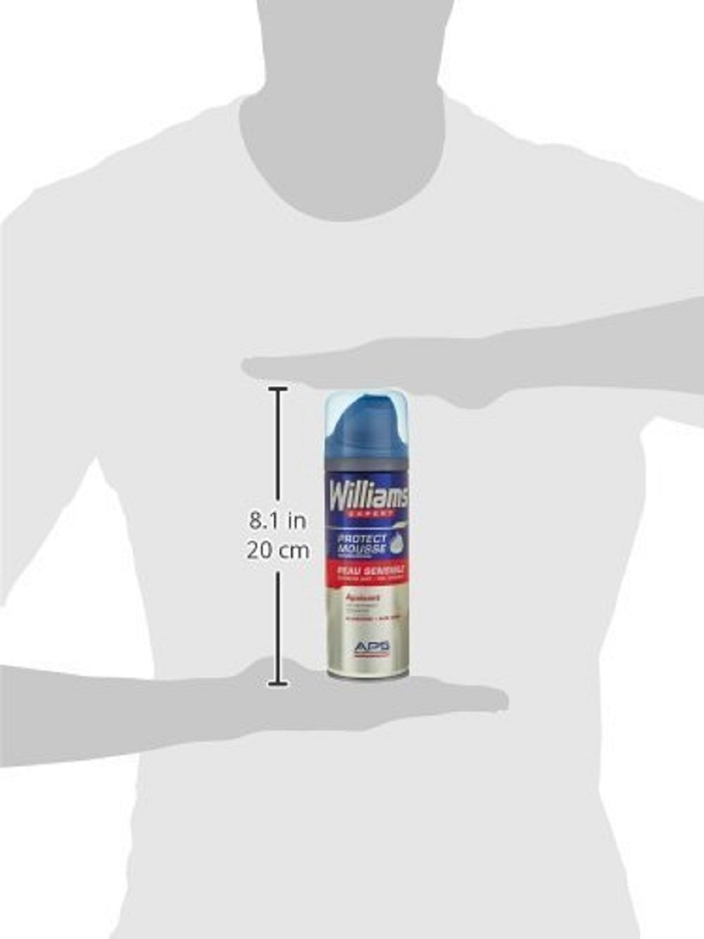 Williams Mousse à Raser Peaux Sensibles Aloe Vera 0 % Alcool 200 ml