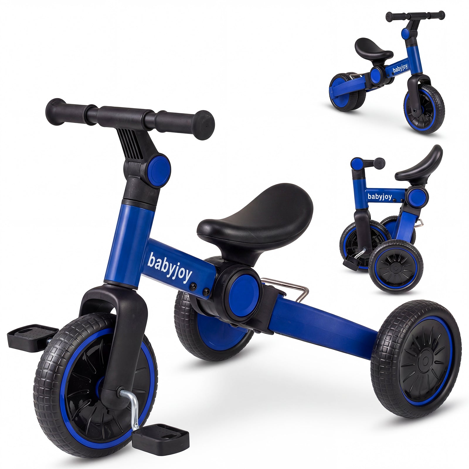Vélo 5-en-1 pour enfants / draisienne, avec pédales amovibles - Bleu