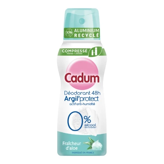 Cadum Déodorant aérosol pour femme à l'aloe vera, 100 ml