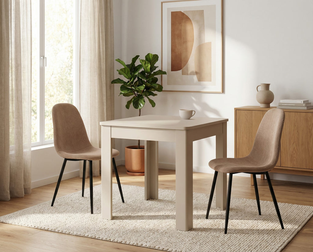Oslo 81A Table à Manger Compacte – L.80 x l.80 x H.77 cm