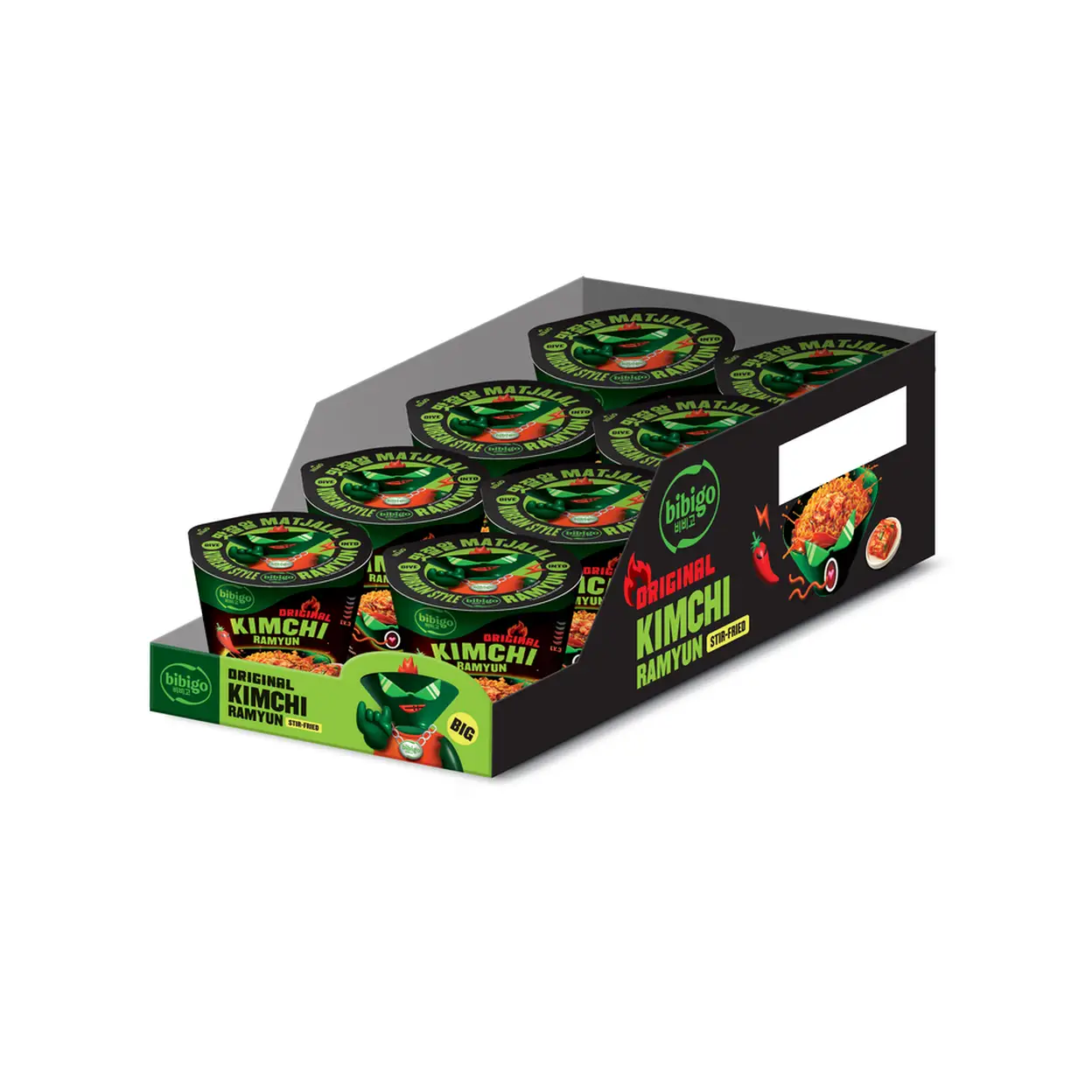 bibigo Ramyun au kimchi saveur originale - 8 x 98 g