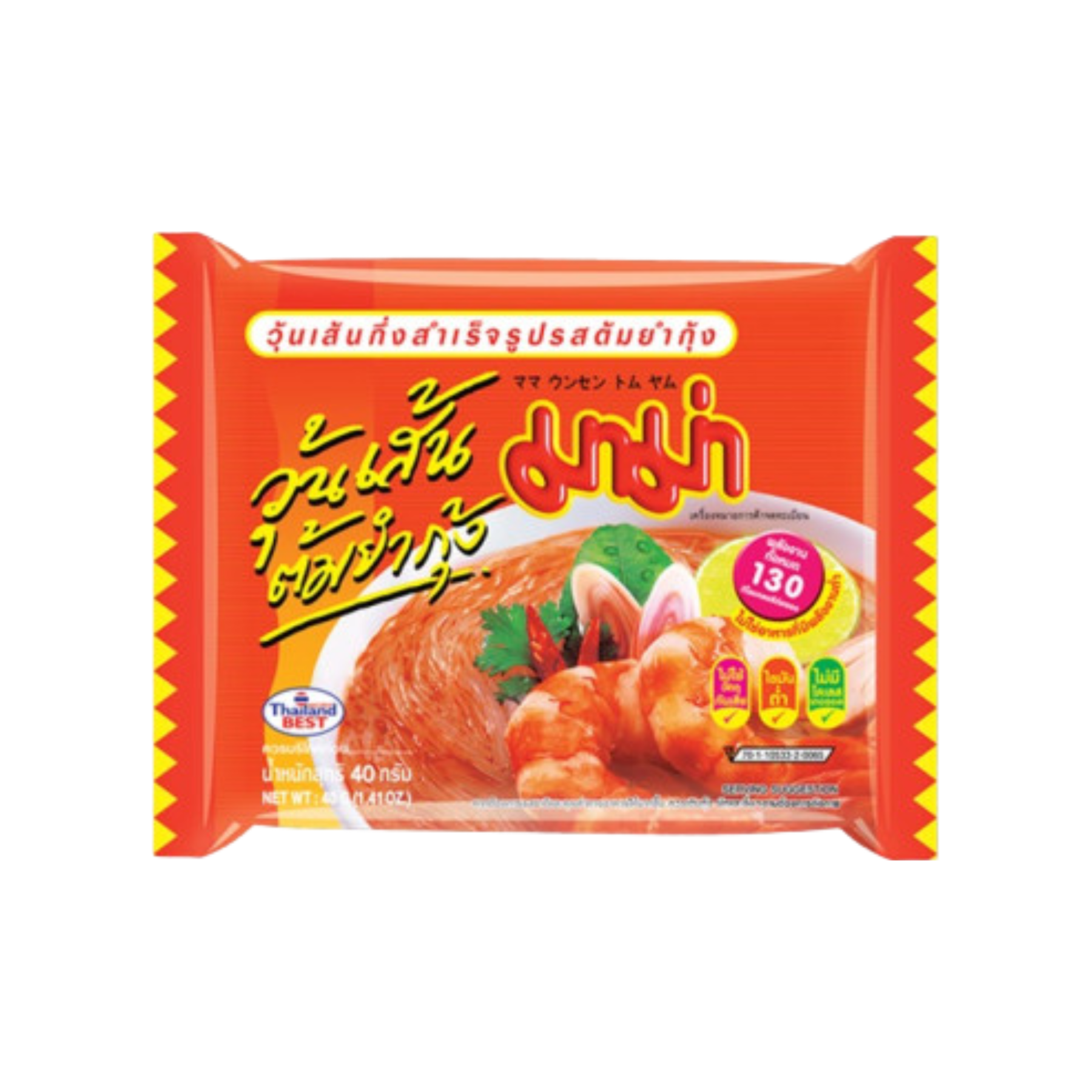 MAMA Vermicelles de Haricot Mungo Tom Yum Kung 40 g
