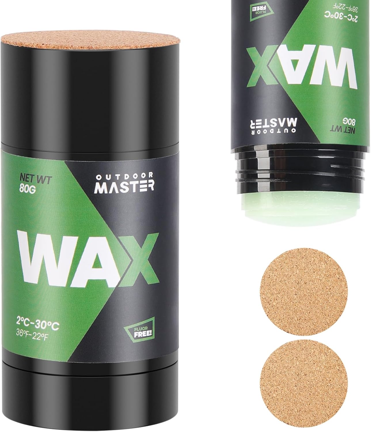 OutdoorMaster Cire de ski et snowboard Update Rub-on, universelle et portable, 80 g