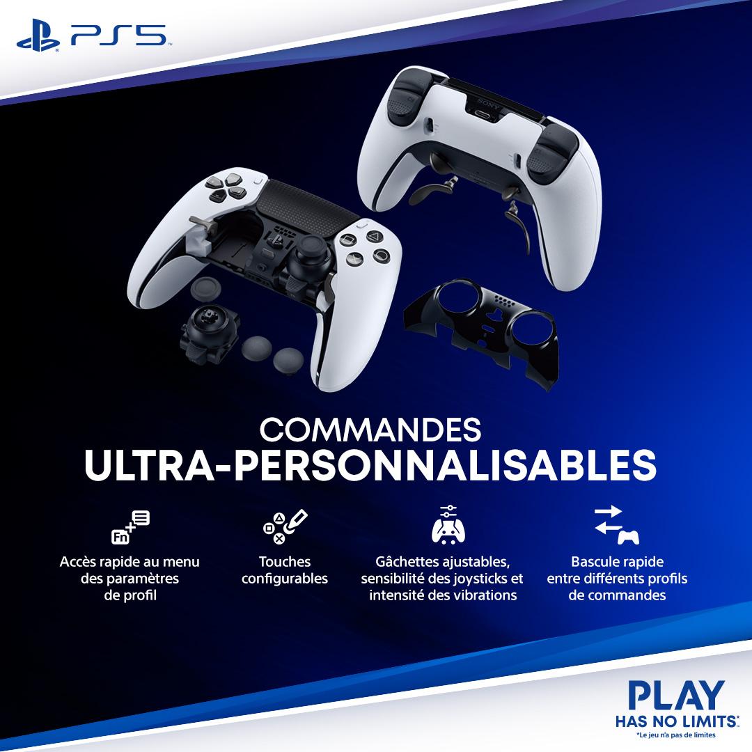 Sony Manette PS5 sans fil Dualsense Edge - Midnight Black