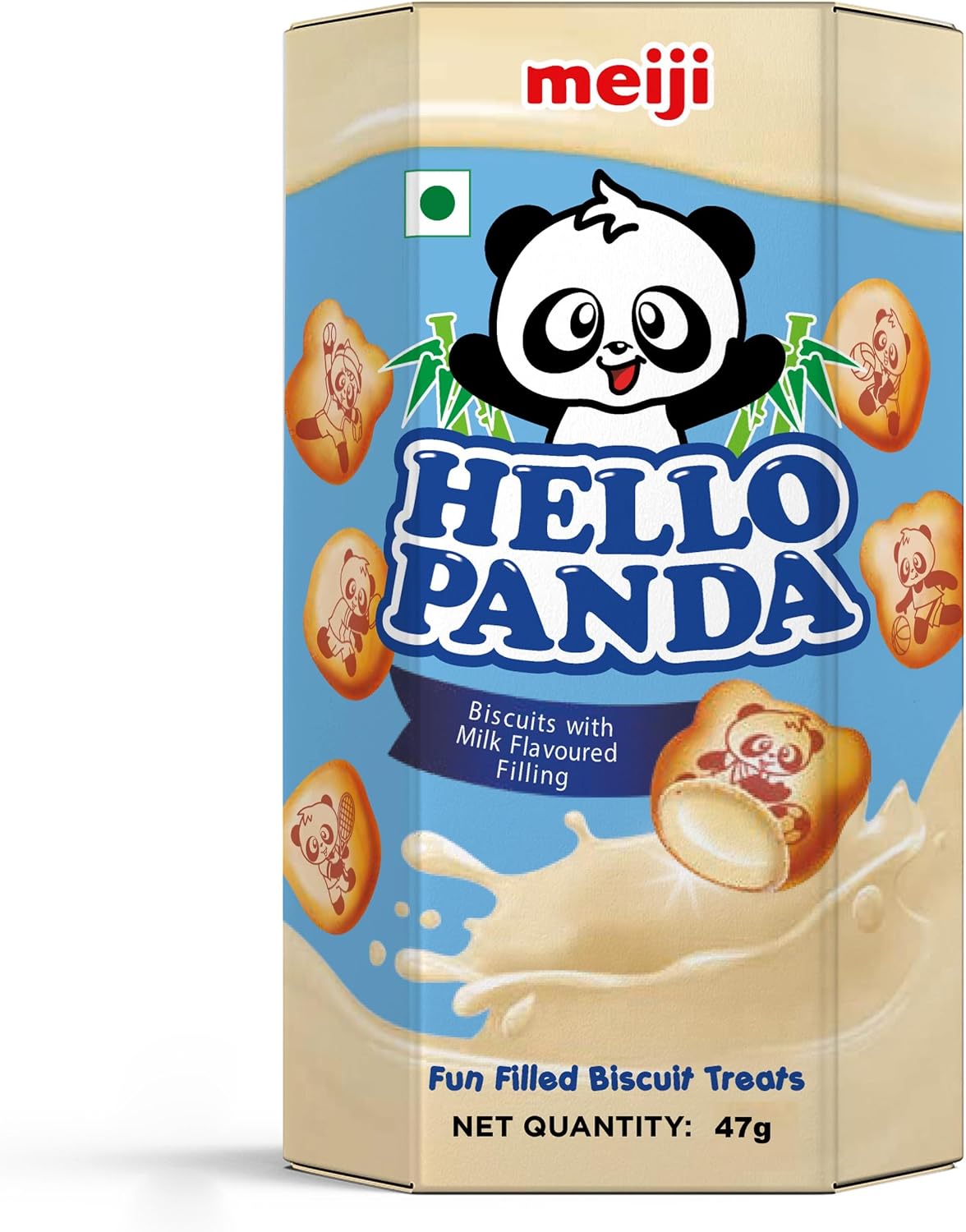Meiji Hello Panda Biscuits fourrés à la crème au lait onctueuse 10 x 50 g