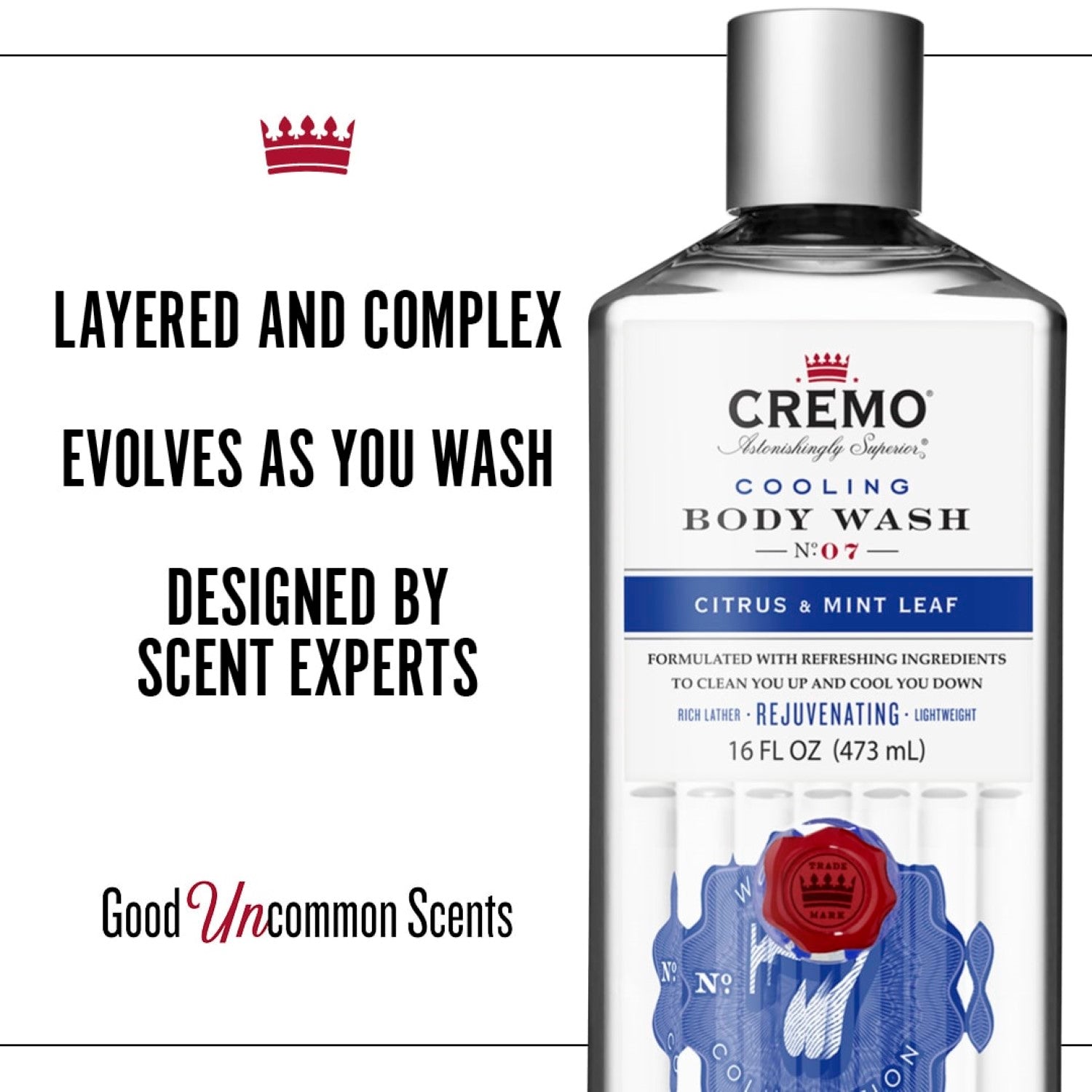 CREMO Agrumes & Feuilles de Menthe - Coffret Cadeau pour Homme (Eau de Toilette + Gel Douche) - 1 Unité