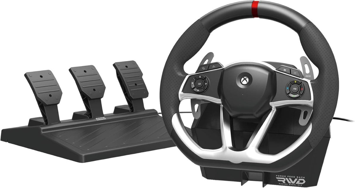 HORI Volant de course Force Feedback DLX pour Xbox Series avec pédales incluses