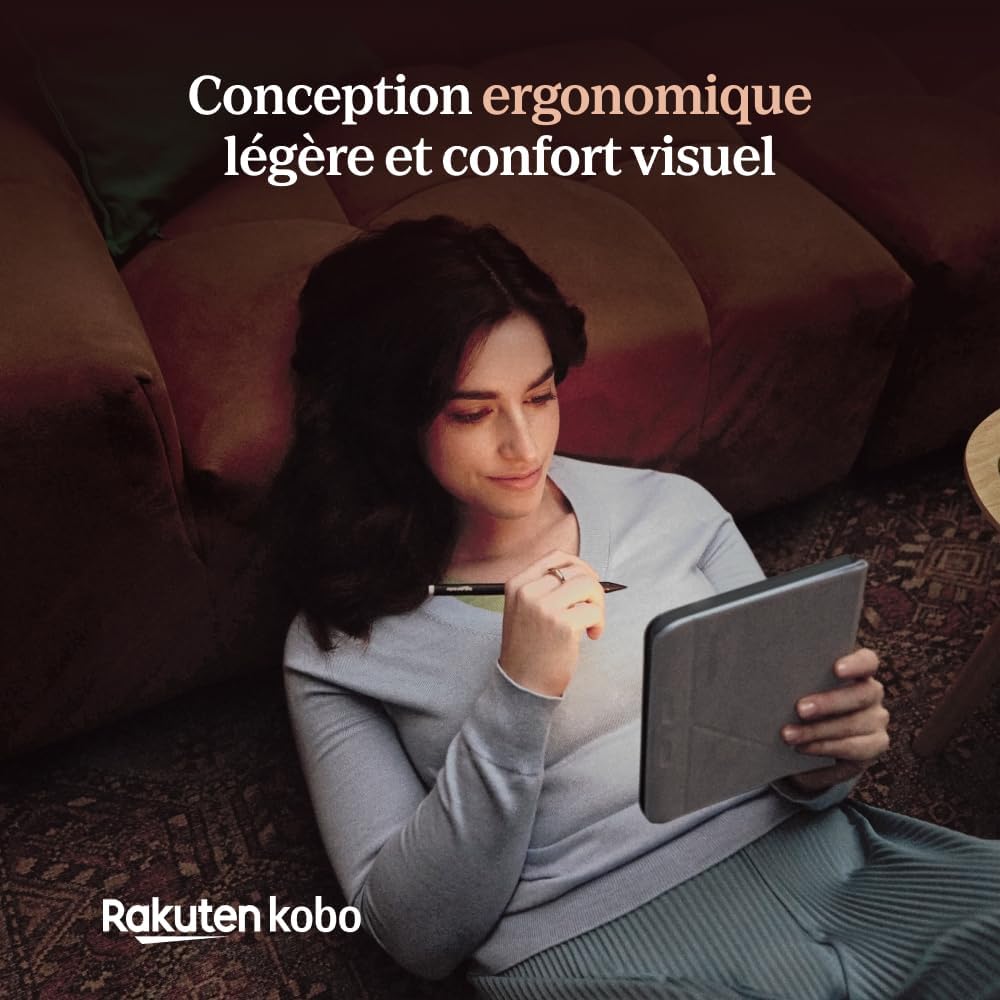 Kobo Libra Colour Liseuse avec écran tactile anti-reflets 7" et 32 Go de stockage - Noir