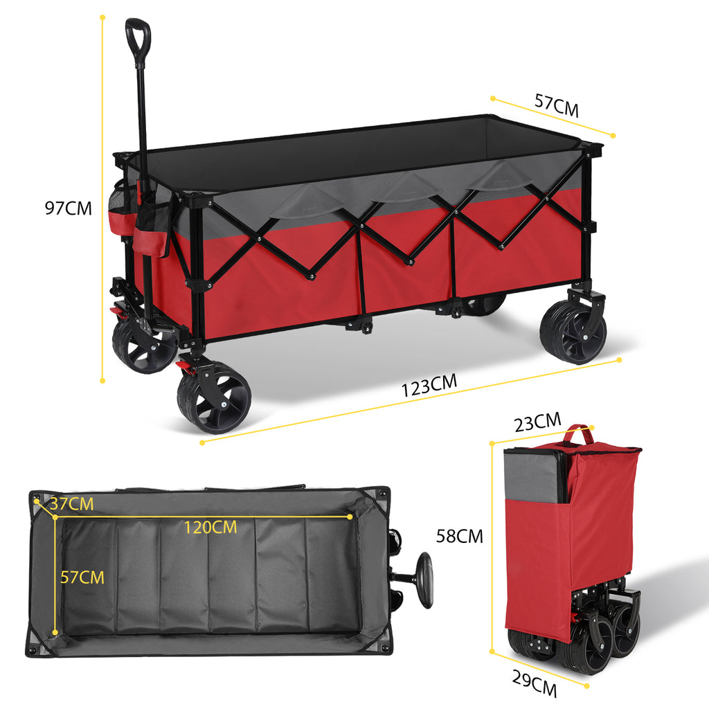 Sekey Chariot de transport allongé pliable et rabattable 48 po de long, charge maximale 200 kg