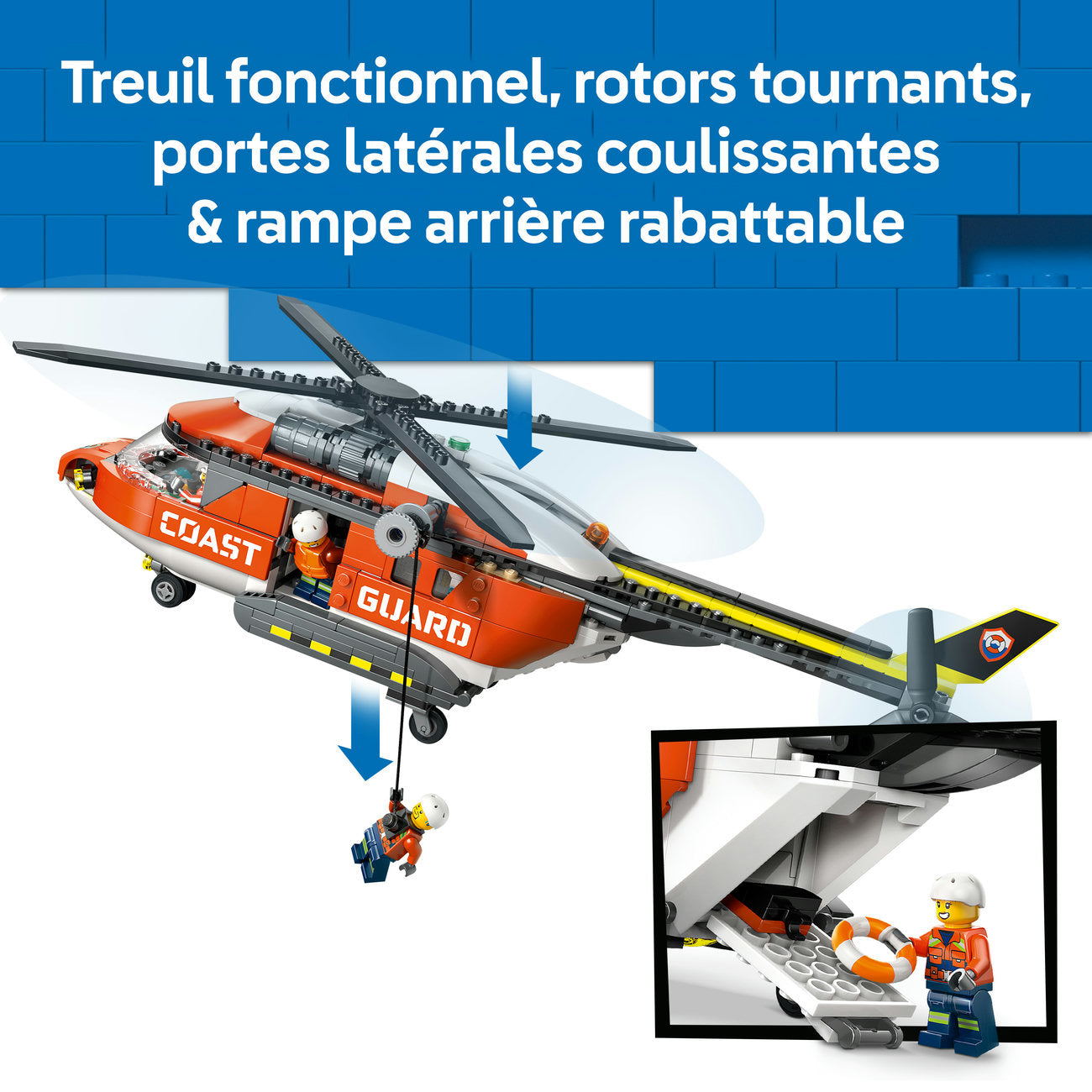 LEGO City 60503 L'hélicoptère des garde-côtes