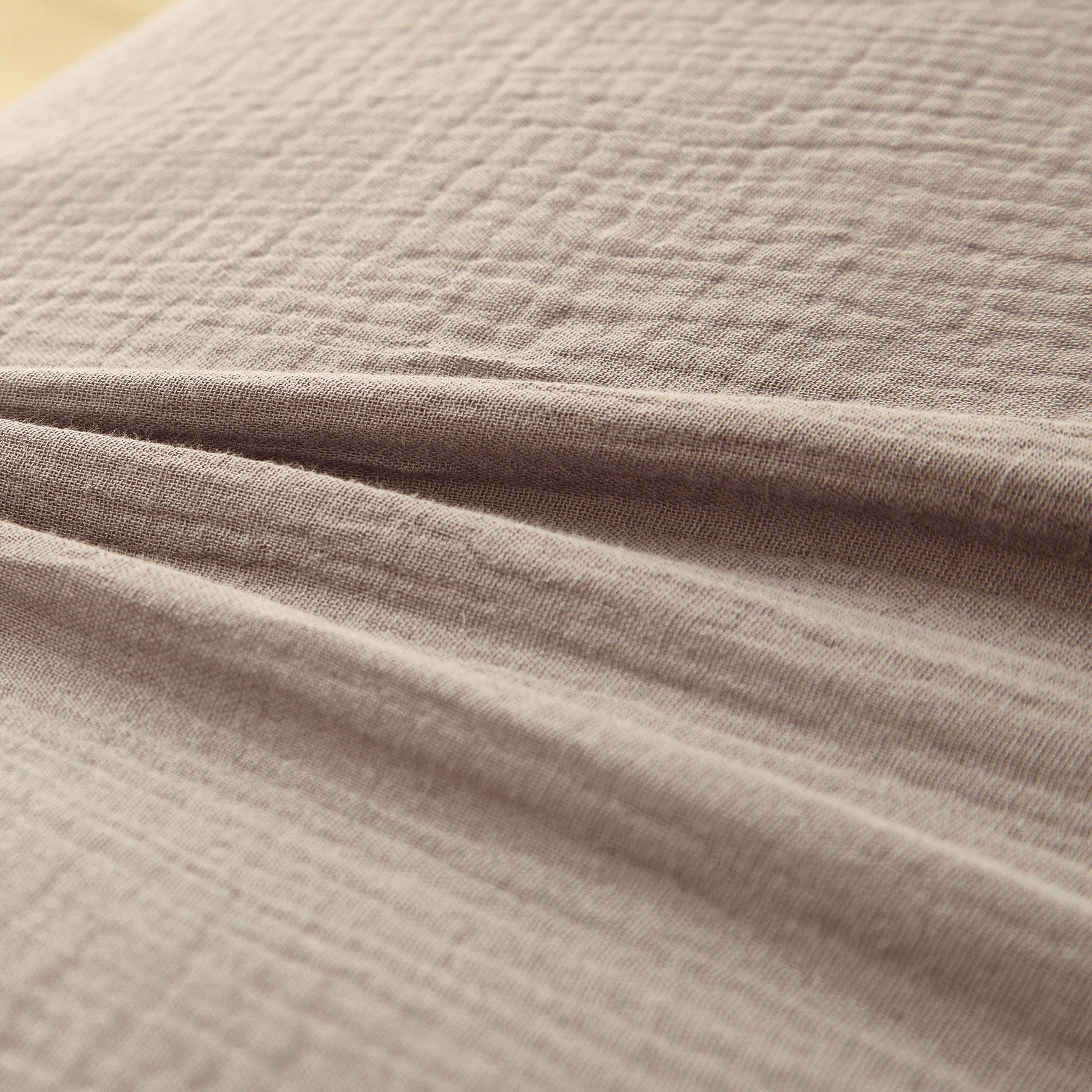 Ensemble housse de couette et taies d'oreiller en double gaze de coton, kaki, 200 x 240 cm + 80 x 80 cm x 2