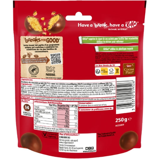 KitKat Boules de Chocolat au Lait 250 g