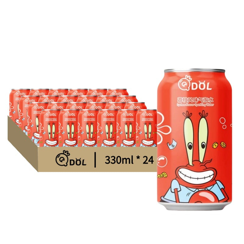 QDOL Eau pétillante saveur litchi 330ml*24