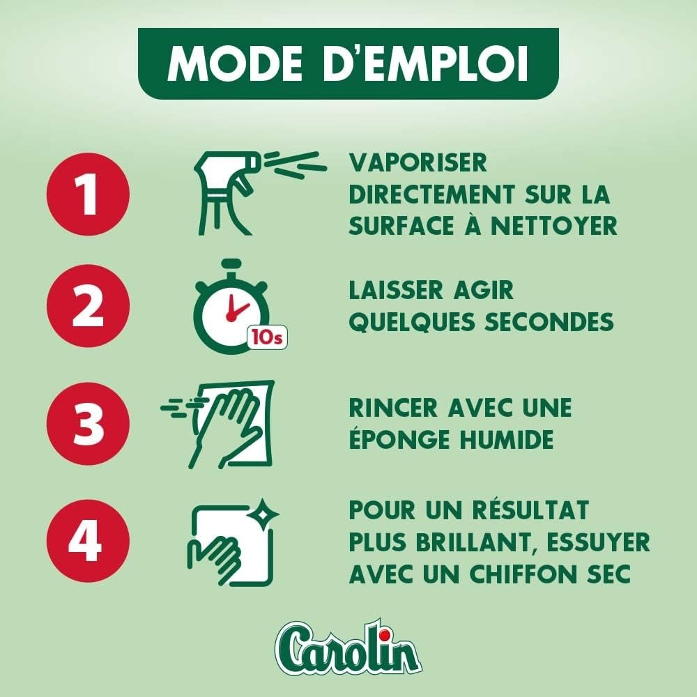 Carolin Spray Ultra-Déodorisant Savon de Marseille 650 ml