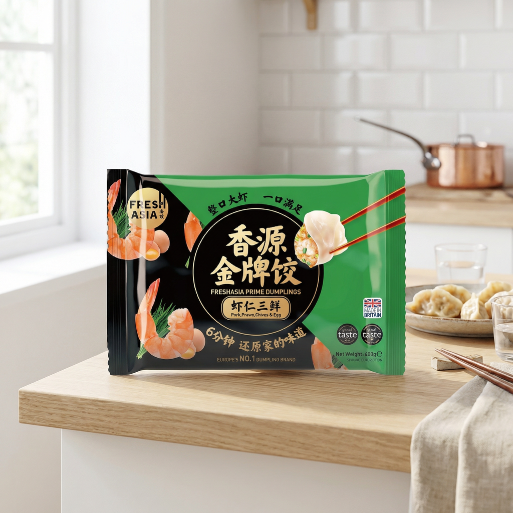 FRESHASIA Raviolis porc, crevettes, ciboulette et œuf 400 g