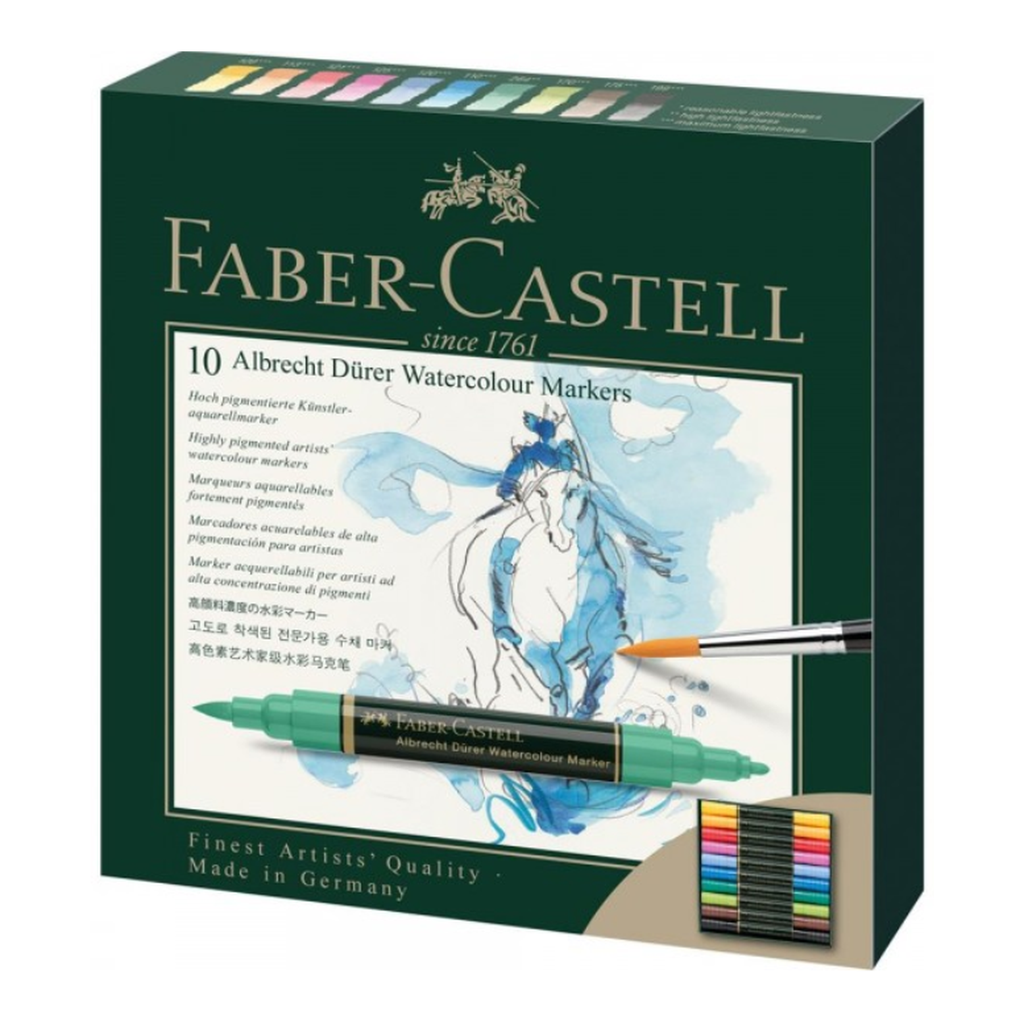 Faber-Castell Albrecht Dürer Boîte de 10 marqueurs aquarelle