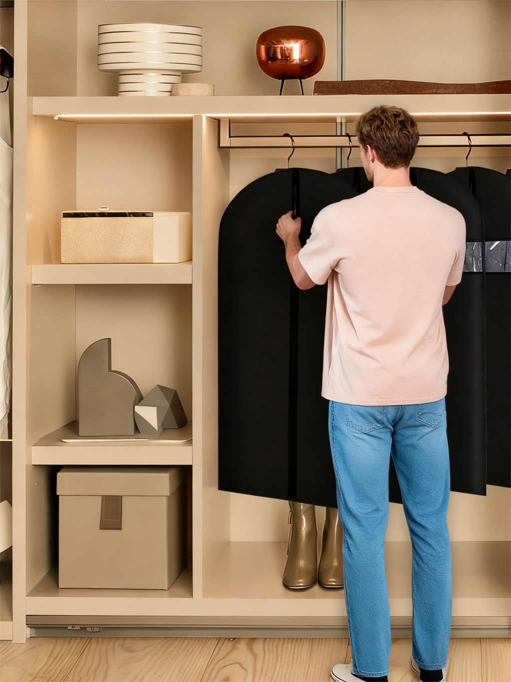 ANQI housses de vêtements de qualité supérieure, lot de 5, 45 pouces