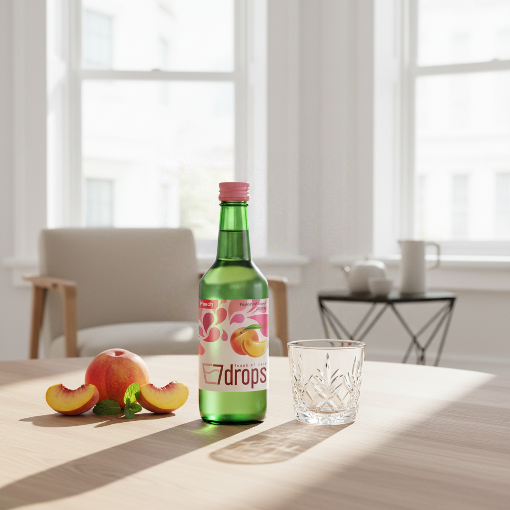 7DROPS Soju Pêche Alc. 12 % vol 360 ml