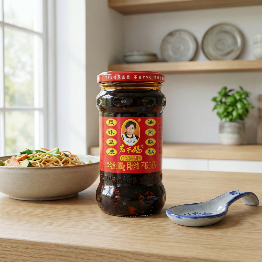 Lao Gan Ma Haricots noirs fermentés à l'huile pimentée - 280 g
