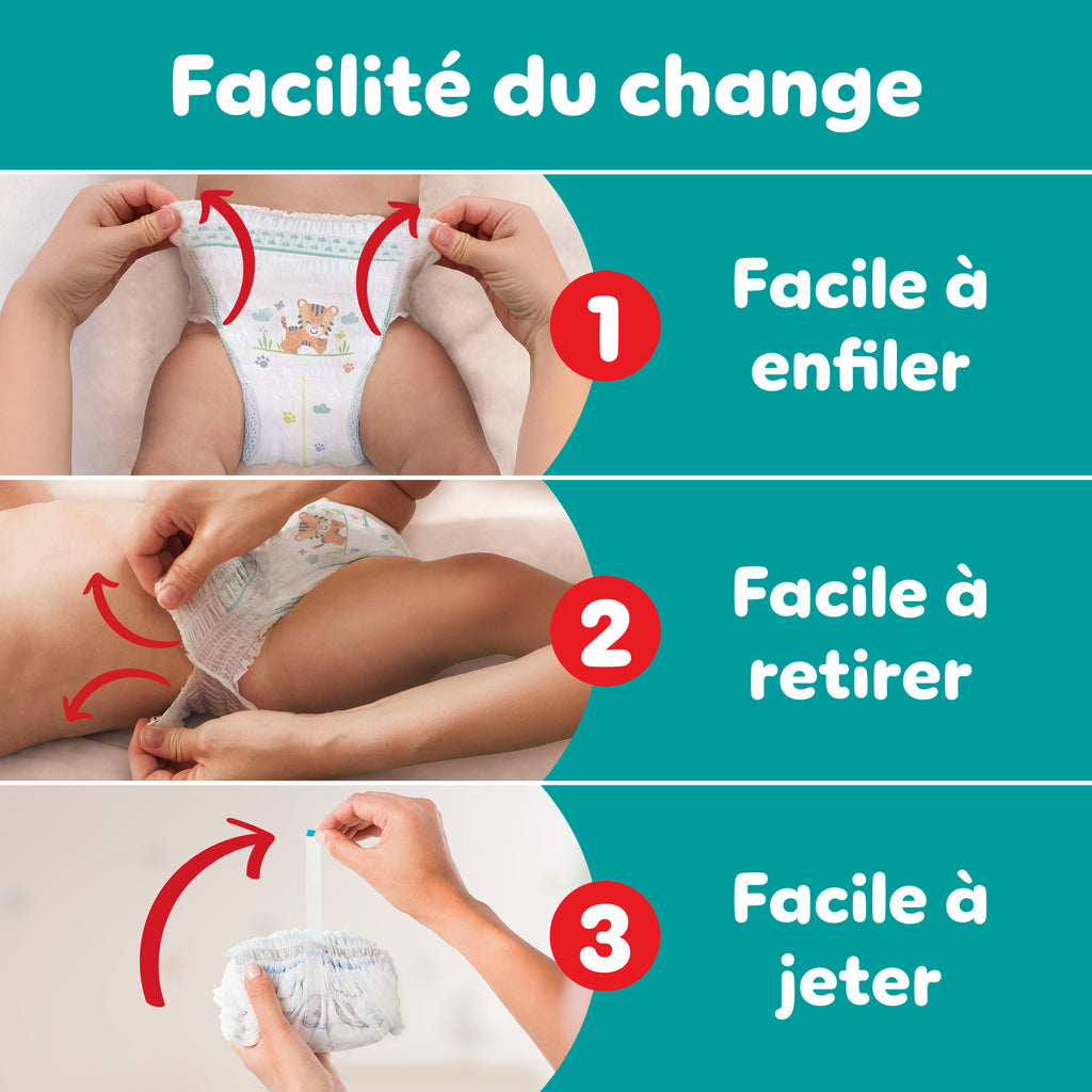 Pampers Baby-Dry Pants, Taille 6, 20 Couches-Culottes, 13-19kg, Protection 360° contre les fuites jour et nuit