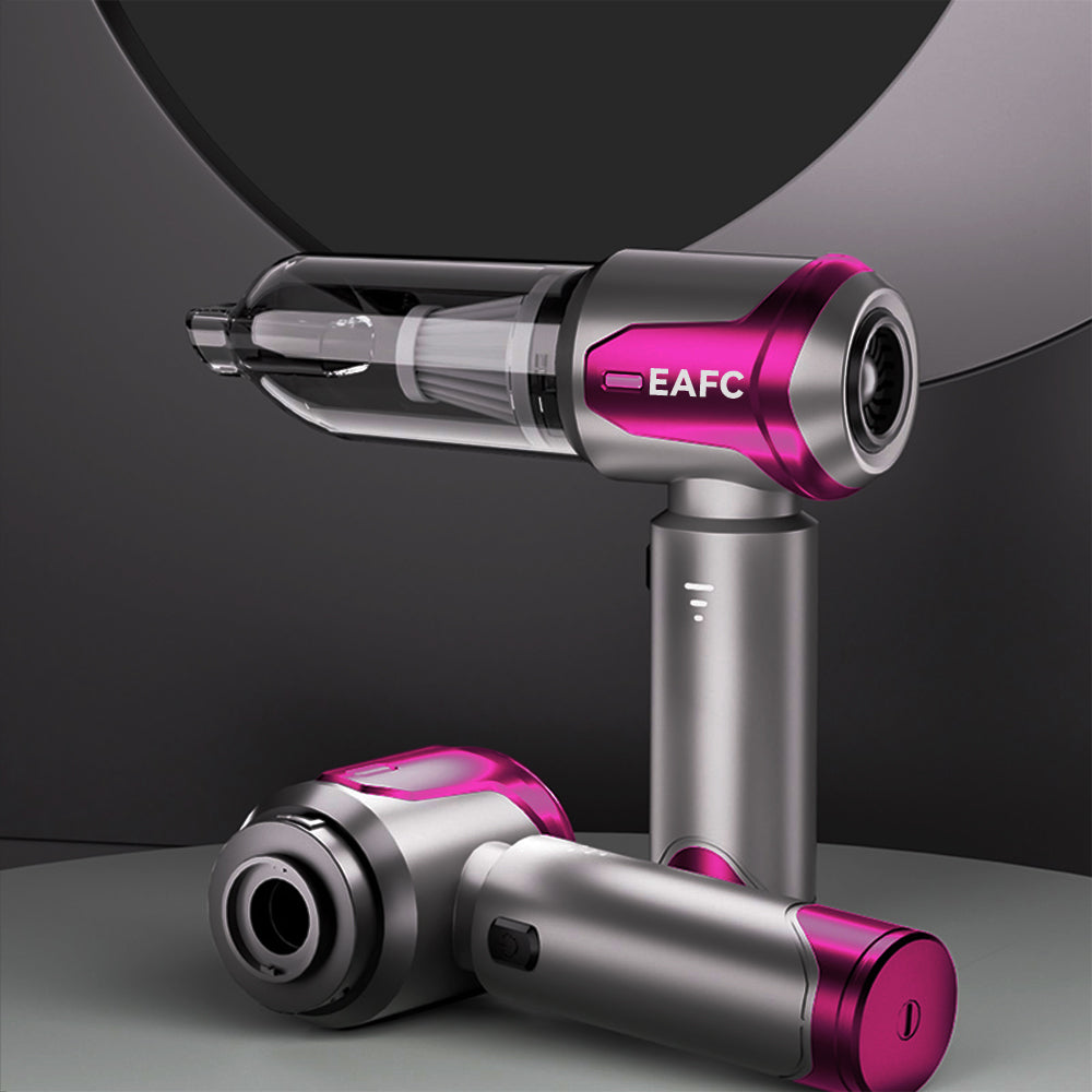 EAFC Aspirateur sans fil 16000 Pa 4-en-1 pour voiture, puissant, moteur sans balais, 3 vitesses, mini aspirateur de voiture avec plusieurs têtes de brosse