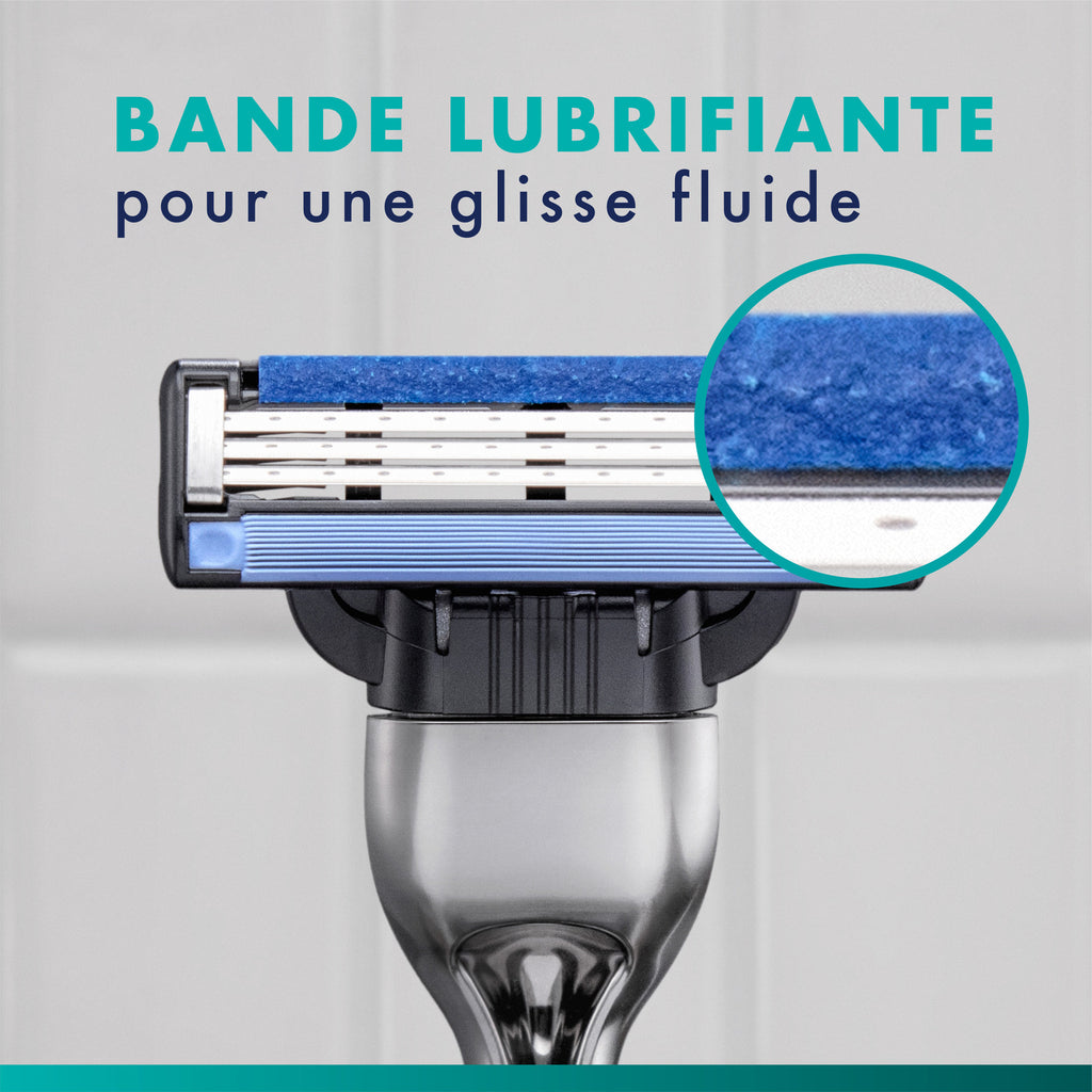 Gillette Mach3 Recharges De Lames De Rasoir pour Homme, À 3 Lames, 6 Recharges De Lames, Lames Plus Résistantes Que L’Acier