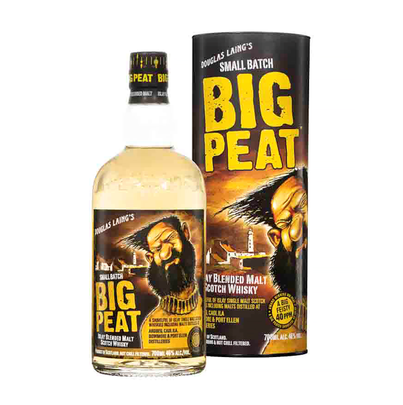 BIG PEAT - Blended Malt Whisky - 46 % Alcool - Origine : Ecosse/Islay - Notes de réglisse & de tourbe - Whisky de dégustation - 70 cl