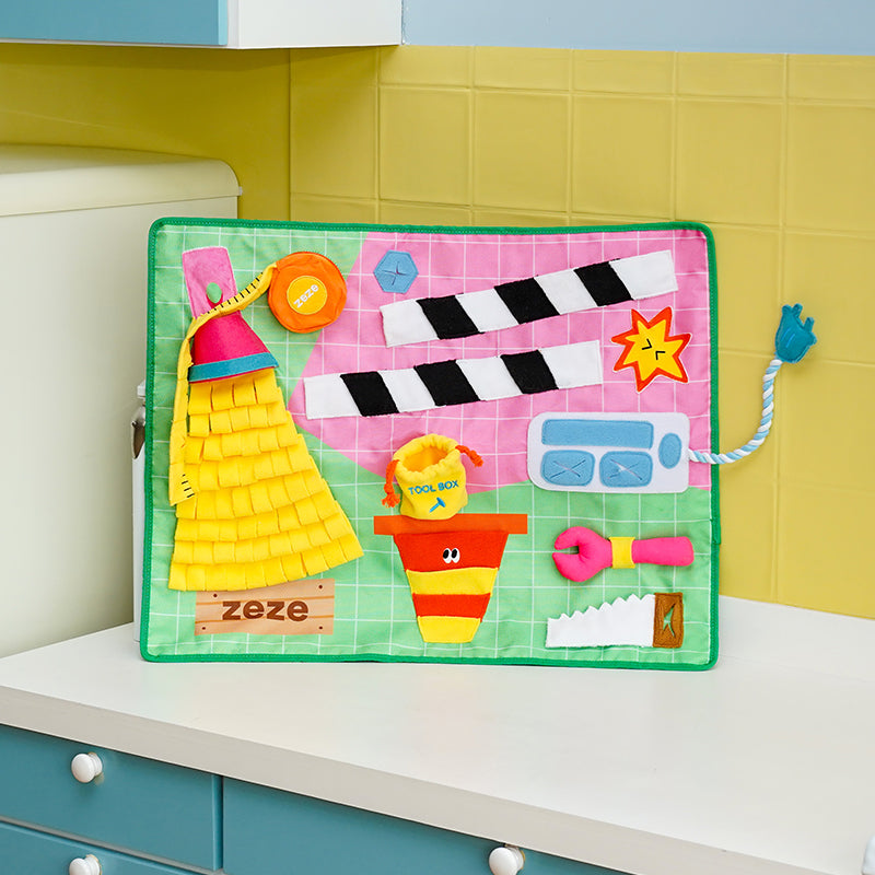 ZEZE Jouet pour chiens avec tapis de fouille thème mécanicien