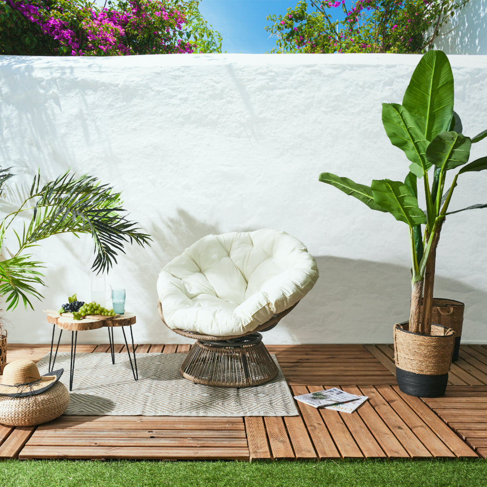 HOME DECO FACTORY Fauteuil en osier Cancun M2