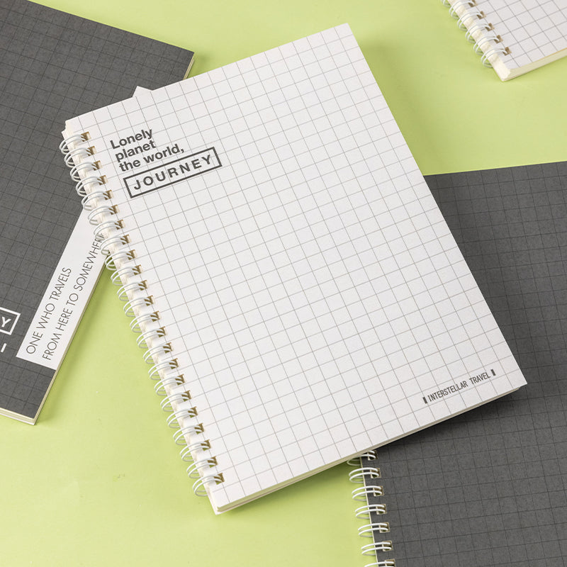 Deli Rhythm Series Lot de 4 carnets à spirale A5, papier ligné 70g/m² - 80 feuilles/160 pages
