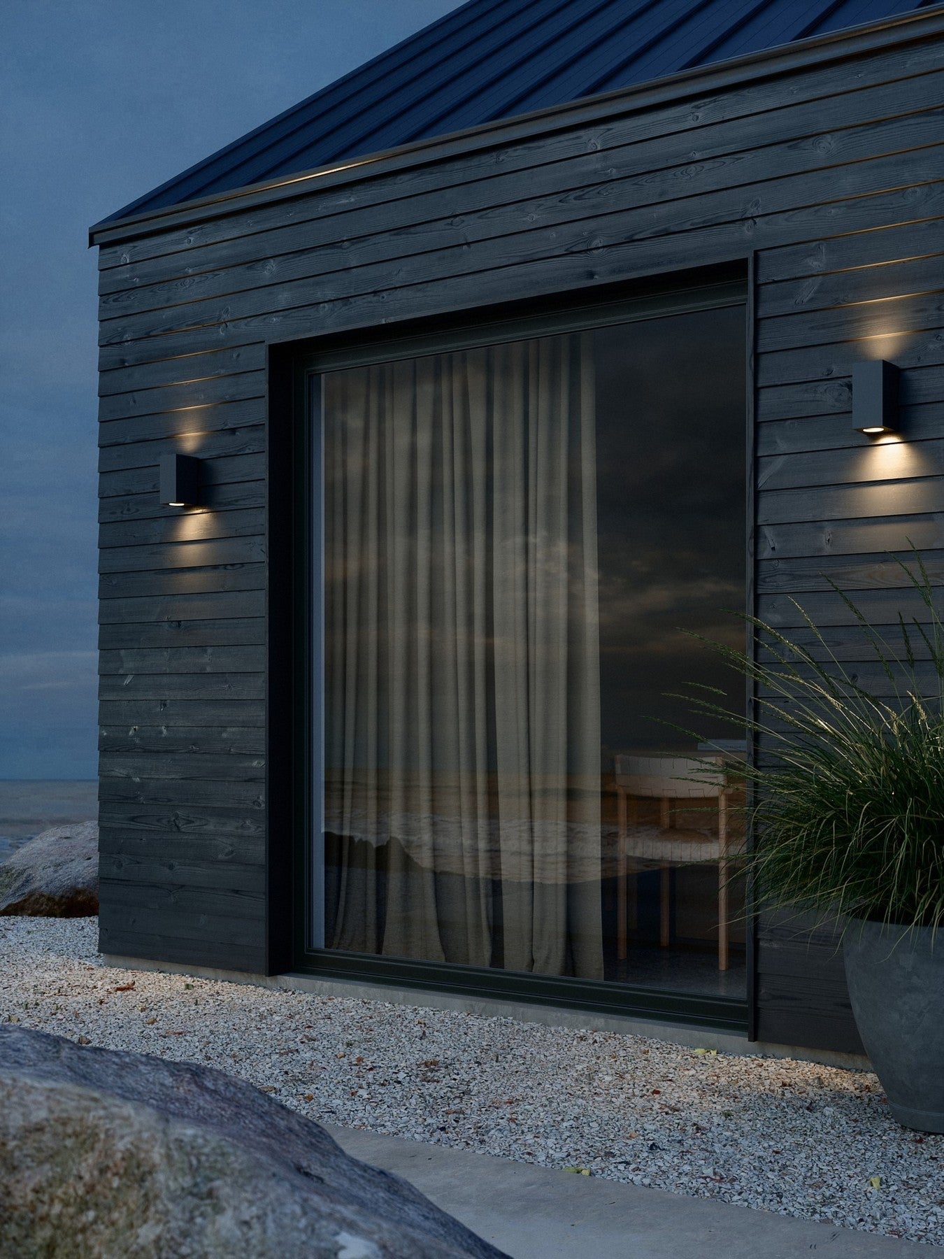 Applique murale CANTO maxi kubi 3 bord de mer - GU10 - aluminium noir IP44 - Nordlux, Extérieur