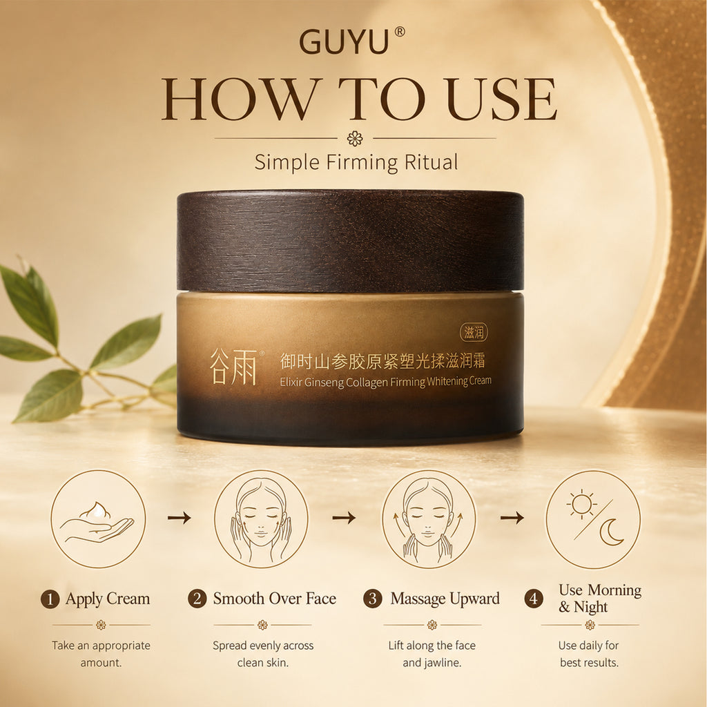 GUYU Crème Raffermissante Éclat Ginseng Collagène 50 g