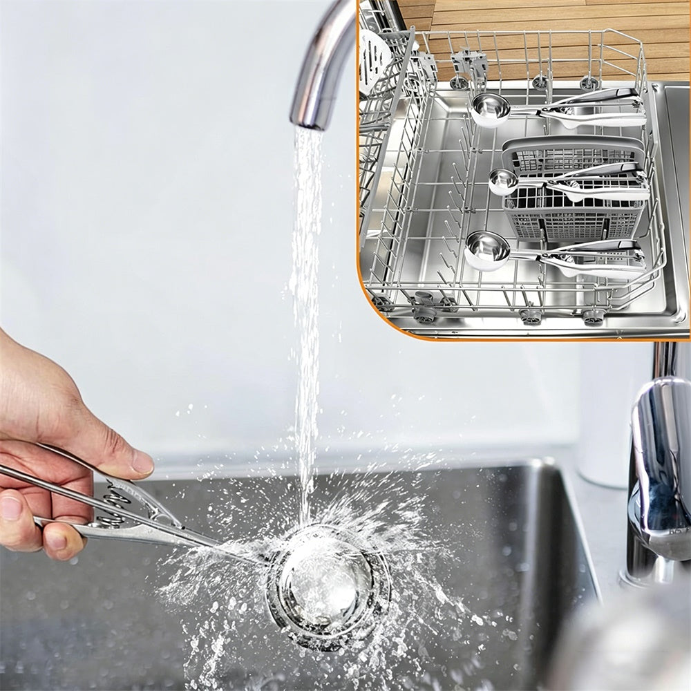 Huacan Lot de 3 cuillères à glace en acier inoxydable