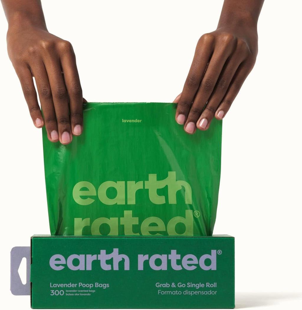 Earth Rated Sacs à déjections canines à l'odeur de lavande - 300 pièces