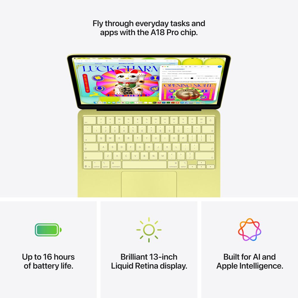 Apple MacBook Neo 13 pouces, 8 Go RAM, 256 Go SSD, puce A18 Pro avec CPU 6 cœurs et GPU 5 cœurs, Indigo, AZERTY