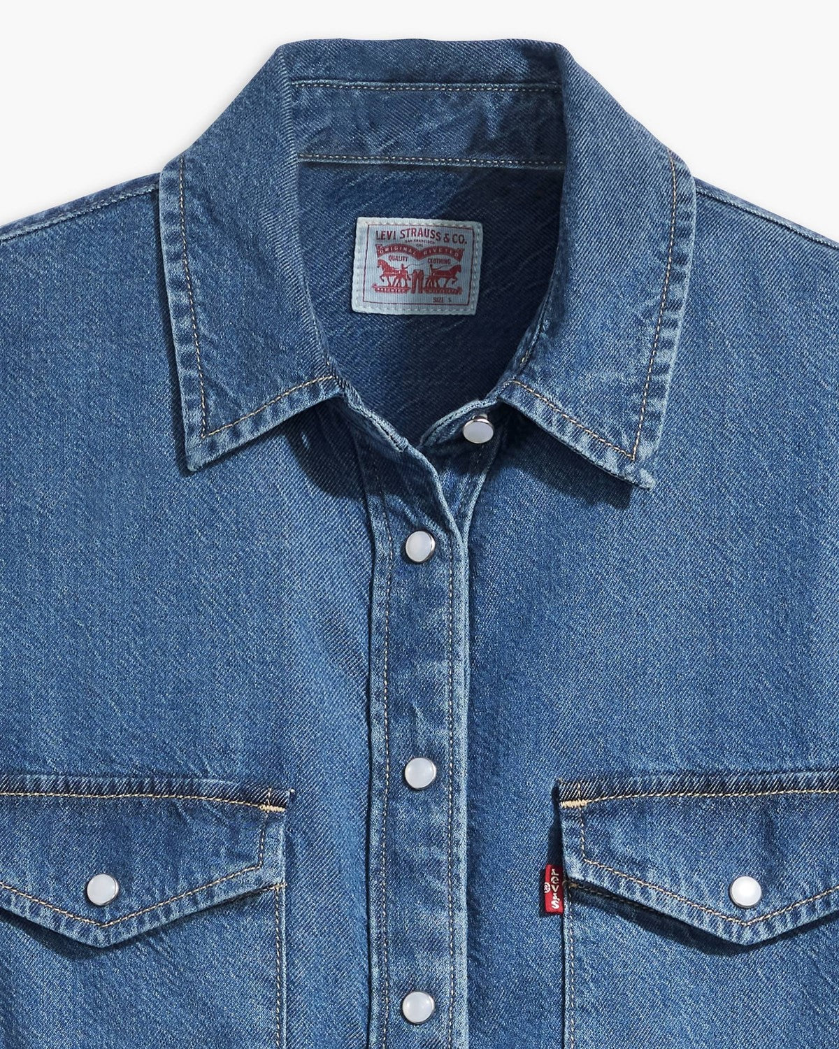 LEVI'S Western Iconic Lightweight Shirt Paper Map 2 - Bleu