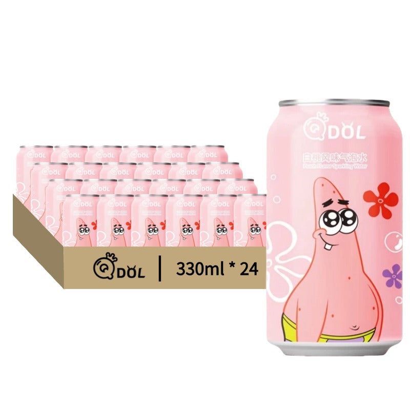 QDOL SpongeBob SquarePants Eau Pétillante Pêche Blanche 330 ml * 24